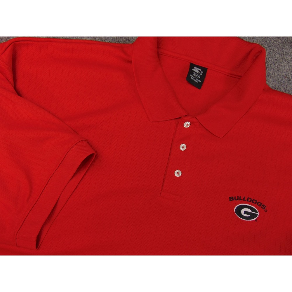 Georgia Bulldogs Shirt Mens 3XL Red Short Sleeve Polo NCAA‎ Starter  Gameday